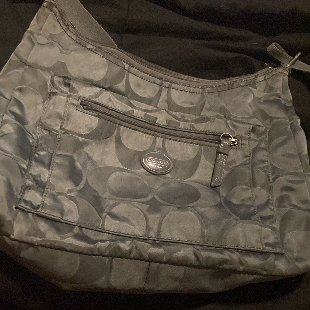 Coach Olive Green Getaway Nylon Signature Purse